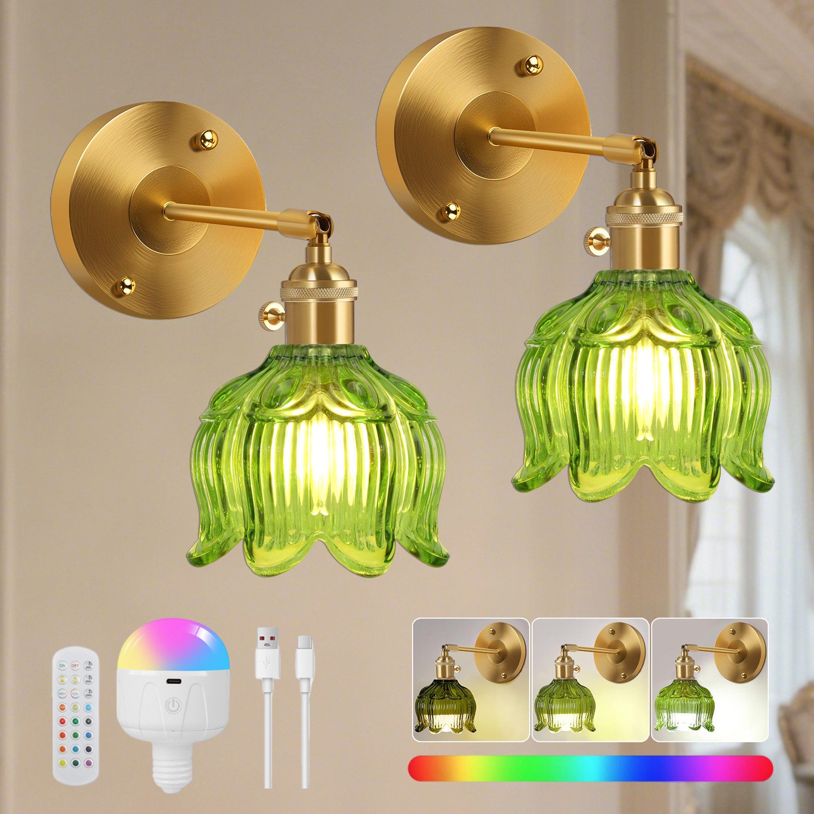 LMaxhome LED Wandleuchte Einstellbar E27 Retro günstig online kaufen