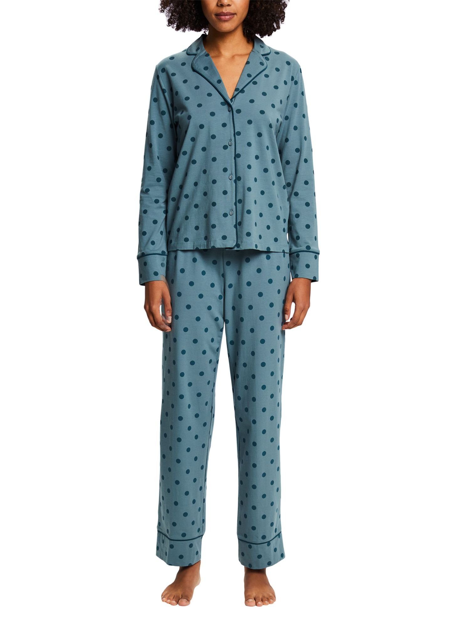 Esprit Pyjama-Set aus Pyjama Langes Jersey