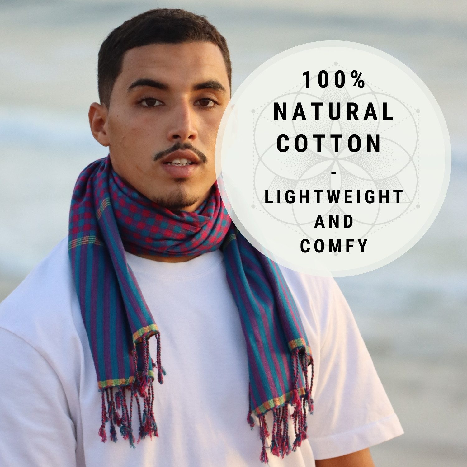 PANASIAM Karotuch Krama Schal aus gewebter Baumwolle in verschiedenen Designs, traditioneller kambodschanisches Tuch bis 95 Grad waschbar