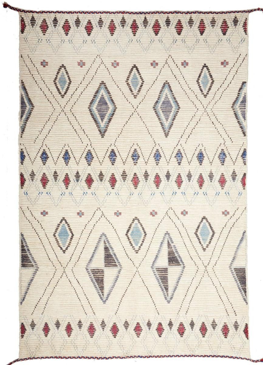 Designteppich Berber Marrocon 189x284 Handgeknüpfter Moderner Orientteppich, Nain Trading, rechteckig, Höhe: 5 mm