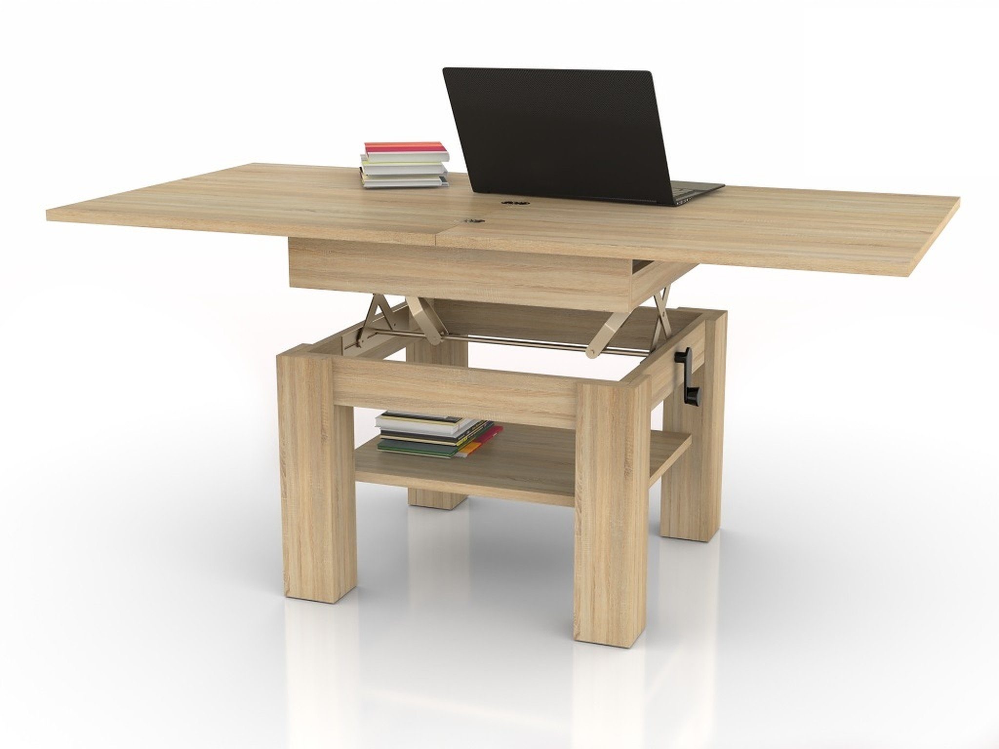 designimpex Couchtisch Design Cleo stufenlos höhenverstellbar günstig online kaufen