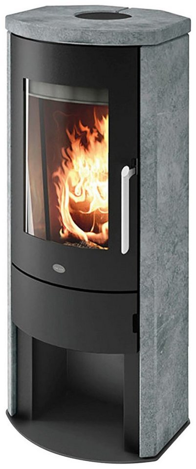 Blaze Kaminofen Ginevra, 8 kW, Verkleidung aus Speckstein, Holzfach