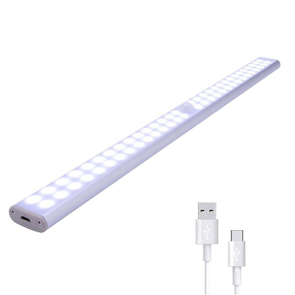 MUPOO LED Unterbauleuchte LED Lichtleiste USB Wiederaufladbar,PIR