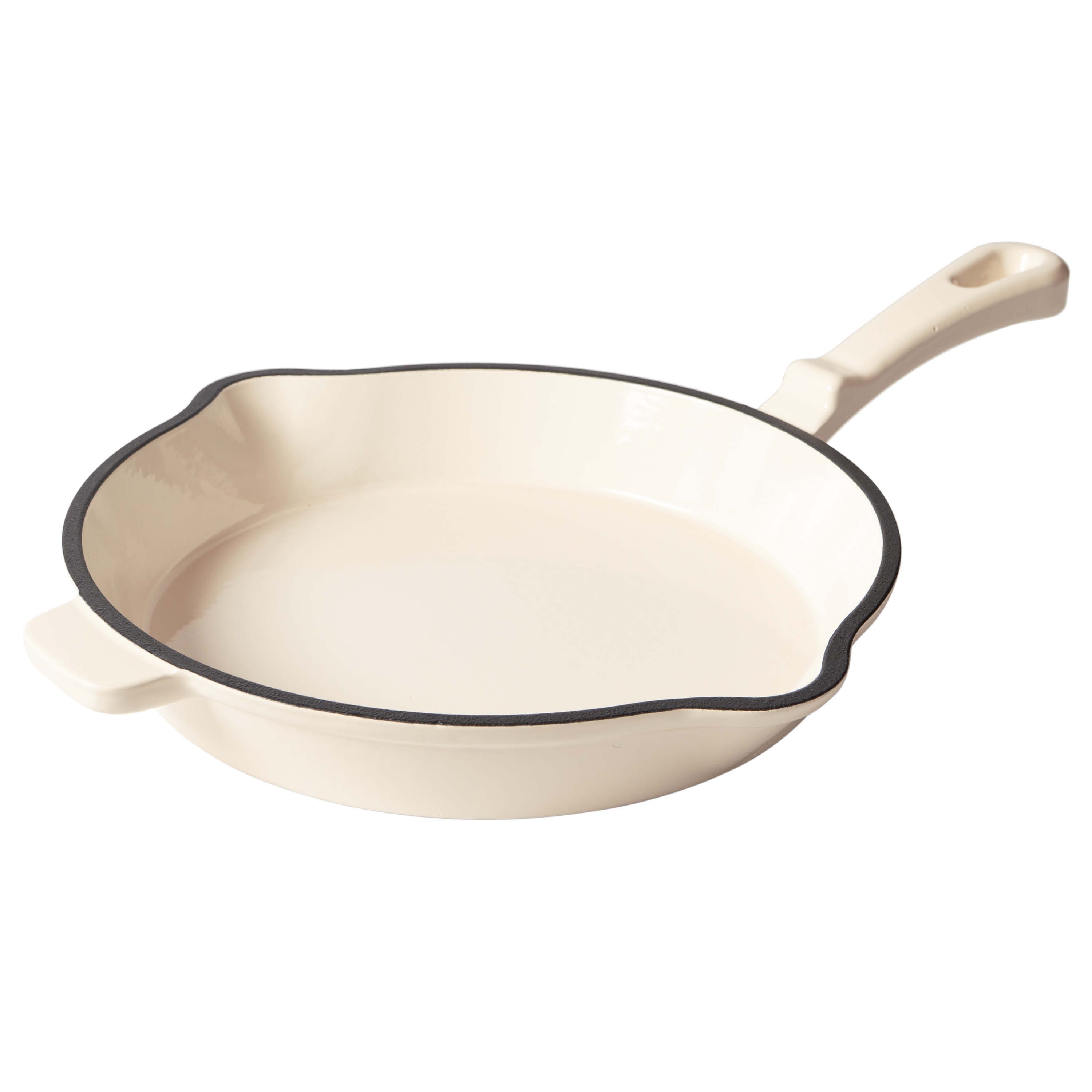 RÖMERTOPF Bratpfanne Gusseisen Brattpfanne 24cm Creme, Gusseisen (Set, Set), Alle Herdarten inkl. Induktion, bis 250 °C