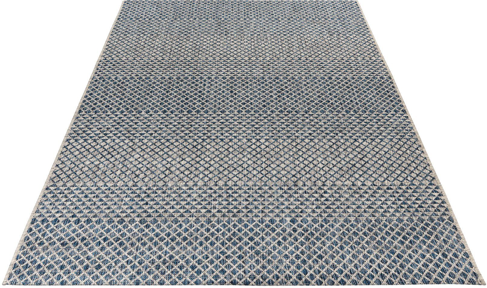 Teppich My Nordic 877, Obsession, rechteckig, Höhe: 0,5 mm, Flachgewebe,  modernes kariertes Design, In- und Outdoor geeignet