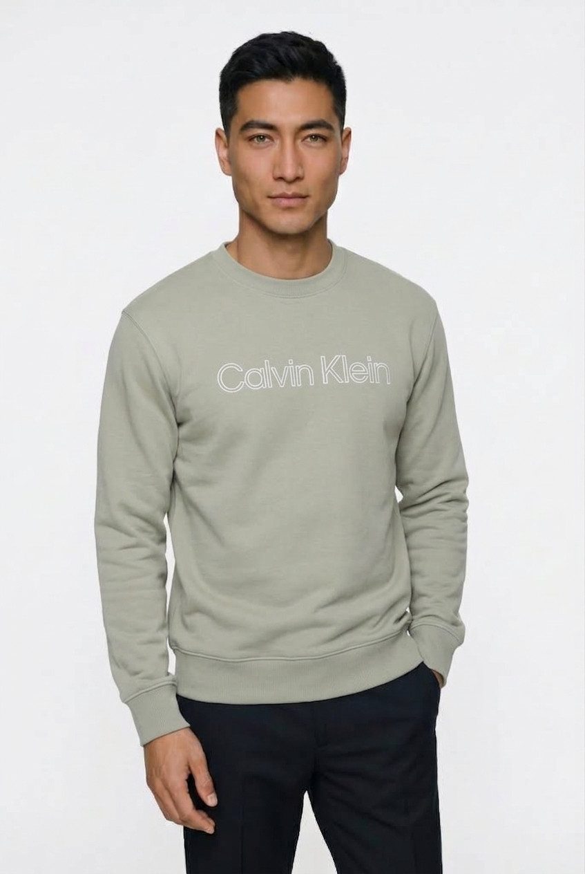 Calvin Klein Sweatshirt Rundhalsausschnitt, Regular Fit, Druck