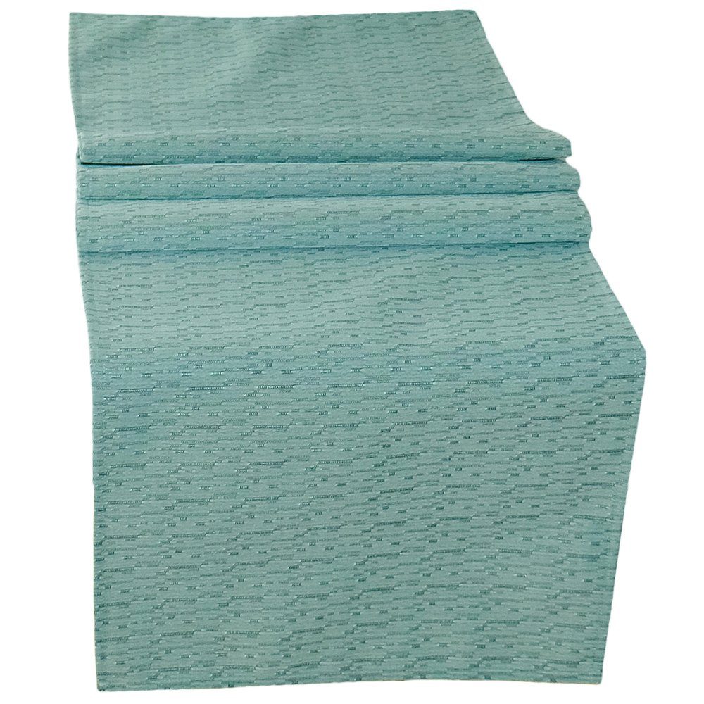 matches21 HOME & HOBBY Tischdecke Tischläufer Outdoor Jacquard Struktur mint  40x140 cm (1-tlg)