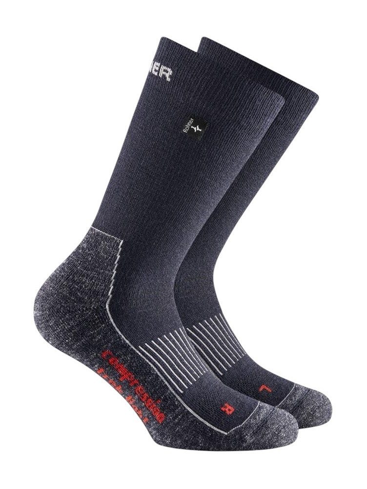 Rohner Socks Wandersocken Compression Trek Light l/r (Trekking) navyblau - 1 Paar