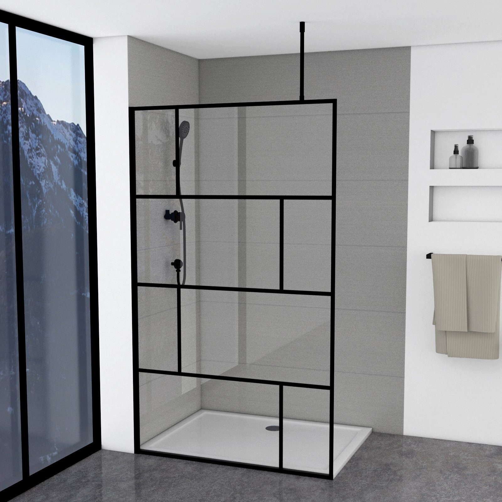 Marwell Walk-in-Dusche Bricks, Einscheibensicherheitsglas, (2 tlg), günstig online kaufen