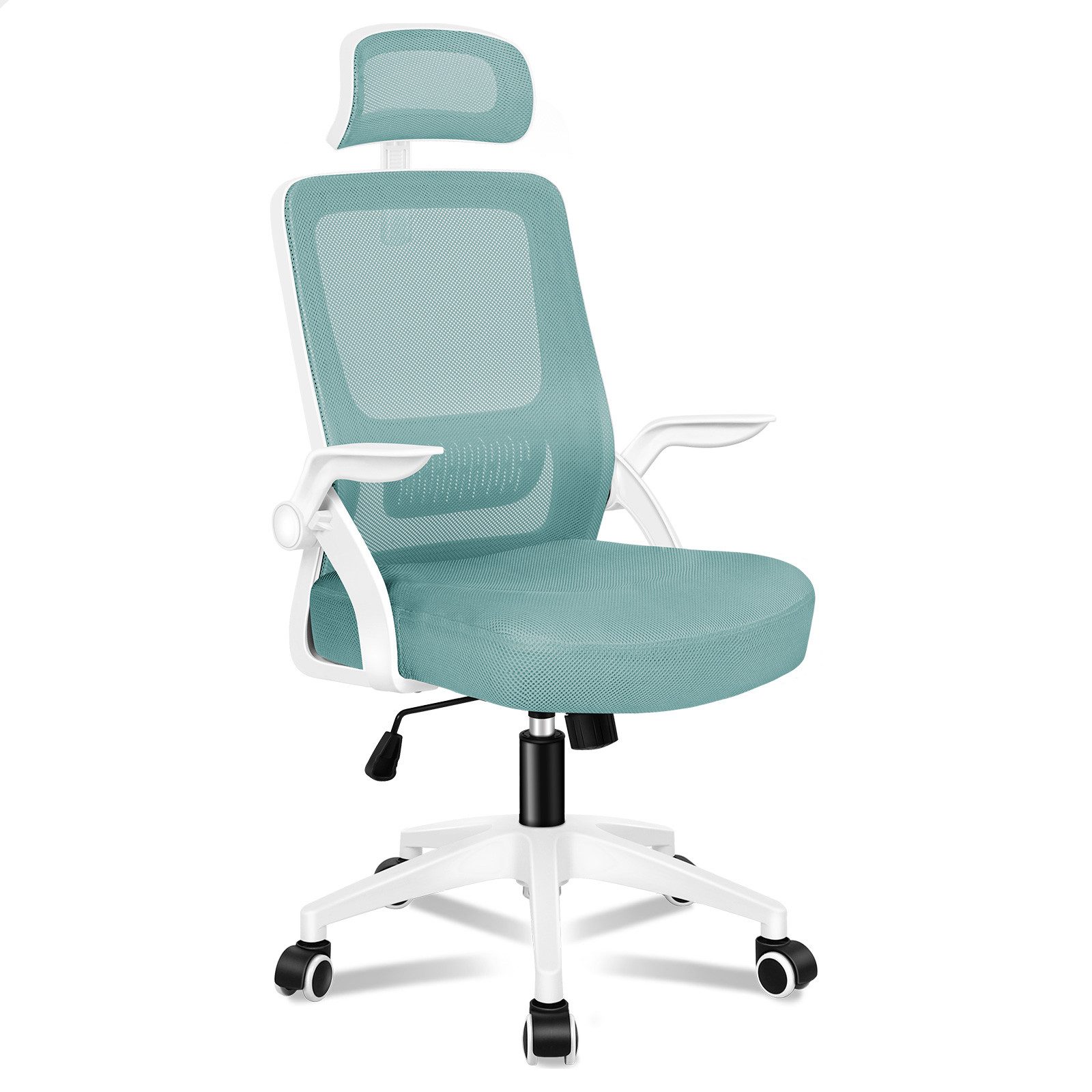 ALFORDSON Bürostuhl mit S-Kurven-Design und hochwertigen Materialien, 360° drehbar und 10 cm höhenverstellbar für Sitzen