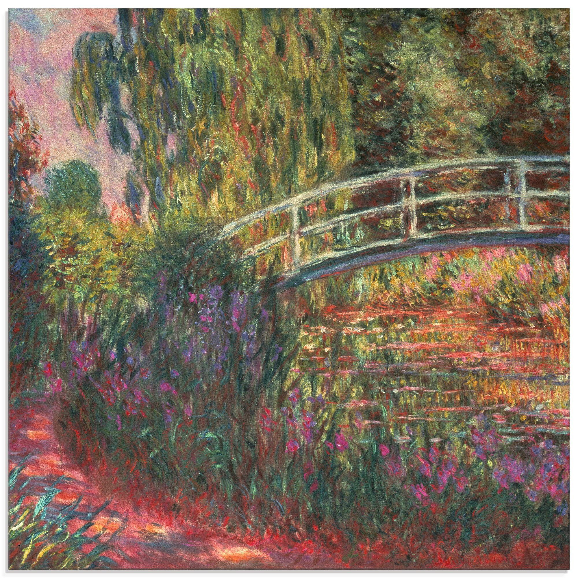 von Artland in Giverney, Garten Glasbild Garten Japanische im St), Brücke (1 verschiedenen Größen