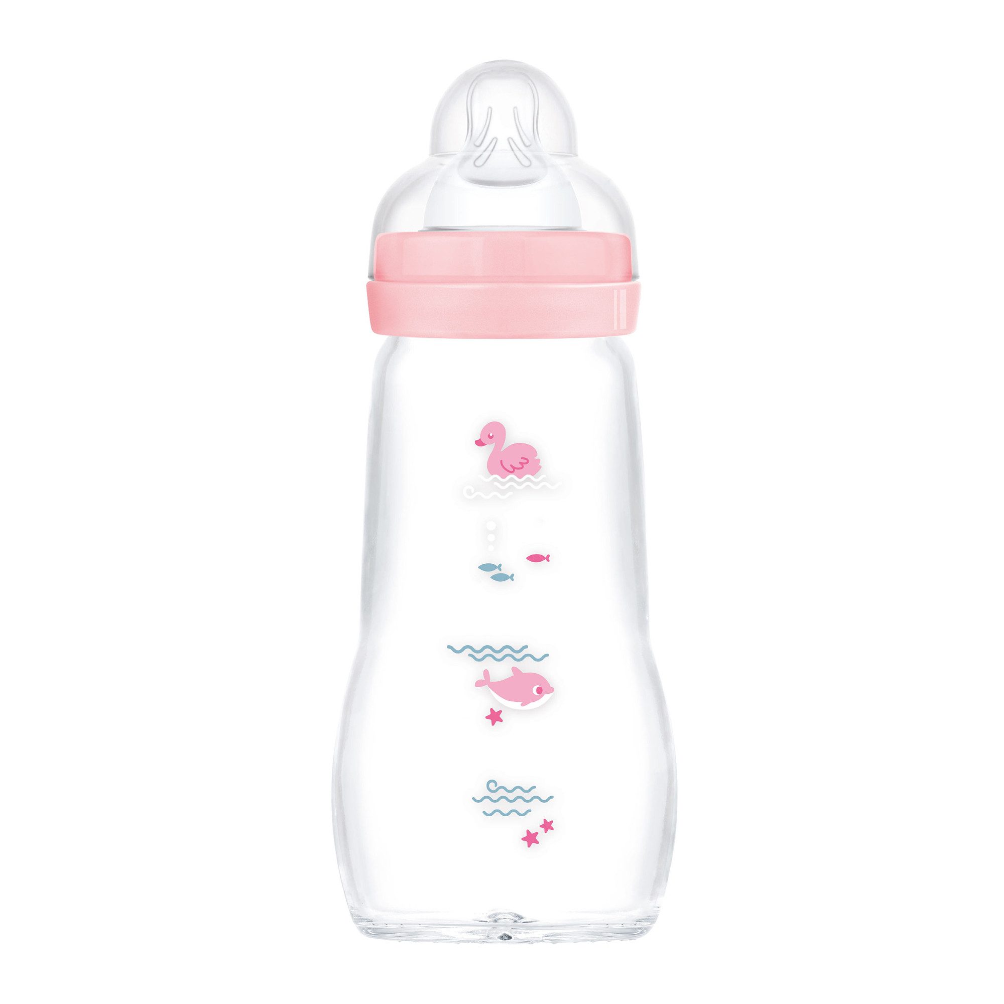 MAM Babyflasche Feel Good Matt, mit Skin Soft Anti-Kolik Silikon Weithals Trinksauger