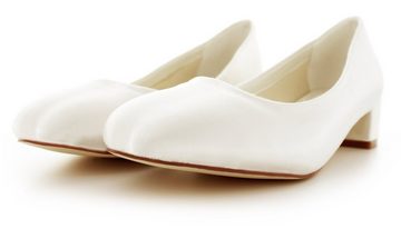 White Lady 872 ivory - flache Satin-Brautschuhe Ballerina