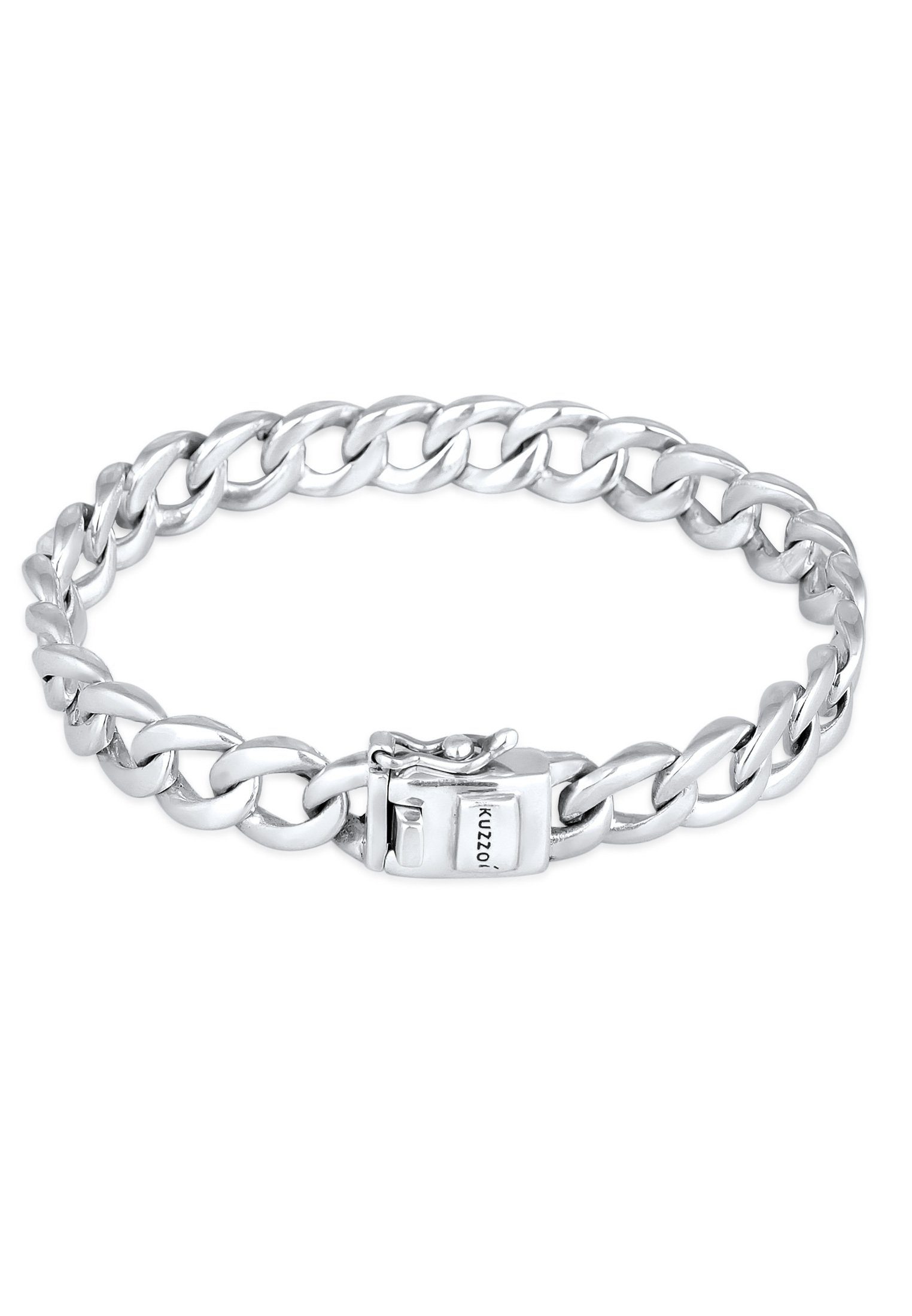 Kuzzoi Silberarmband Herren Panzerkette Kastenverschluss 925 Silber, Twiste günstig online kaufen
