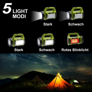 Vicbuy LED Taschenlampe, 500m Reichweite Handscheinwerfer Campinglampe 3 Lichtmodi