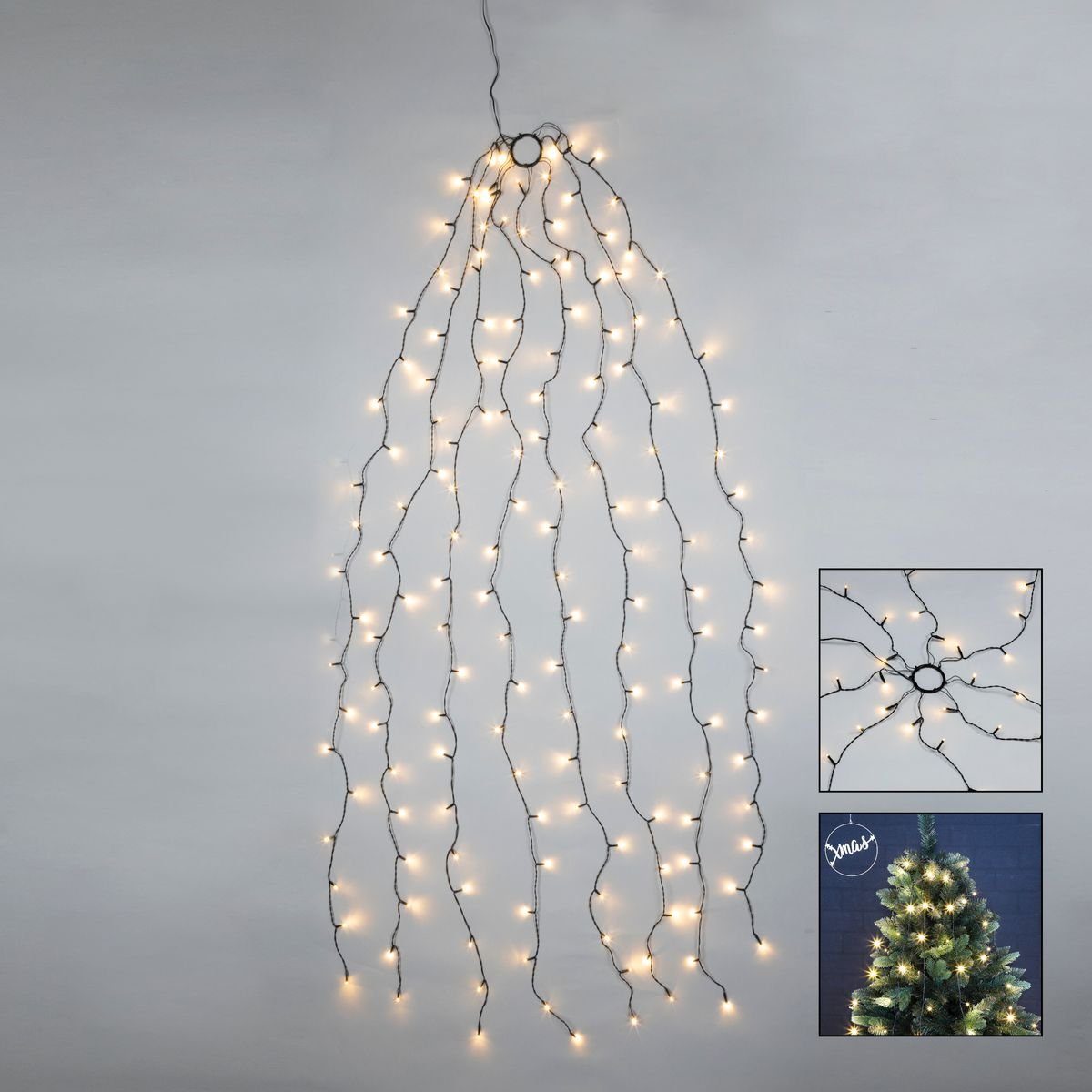 Gravidus LEDLichterkette 160 LED Tannenbaumlichterkette Weihnachtsbaum