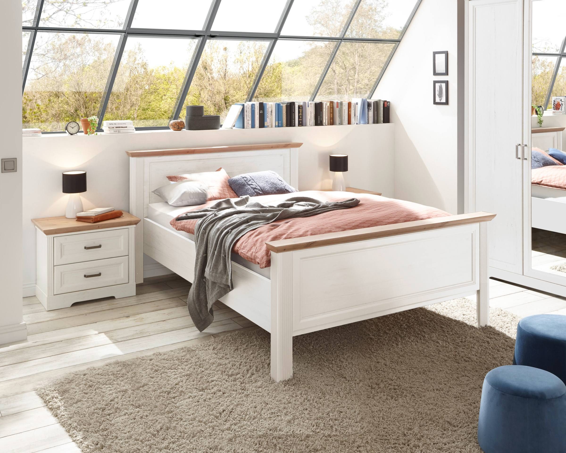 Schlafkontor Holzbett Einzelbett Jasmin 100 x 200 cm
