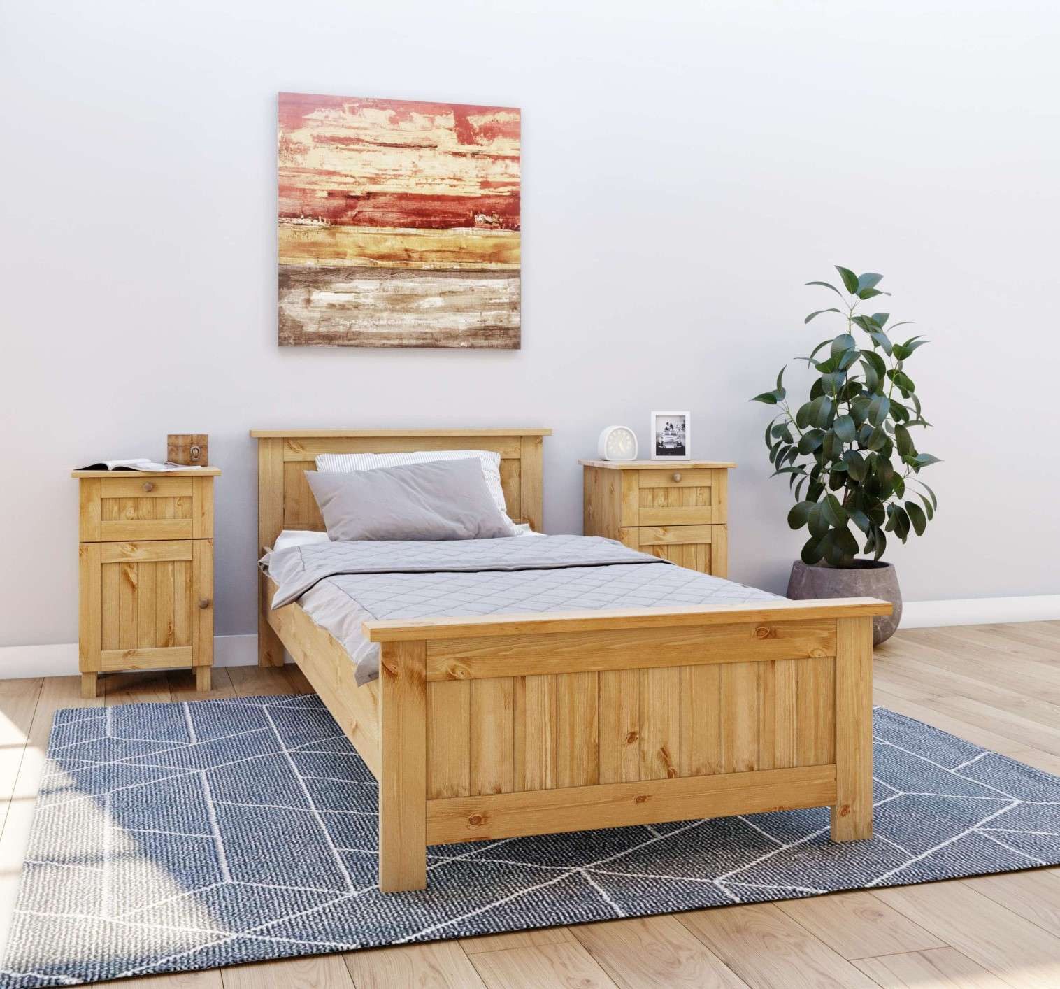 OTTO home Massivholzbett "Juventus, Bett, Massivholzbett, Holzbett, Bettrah günstig online kaufen