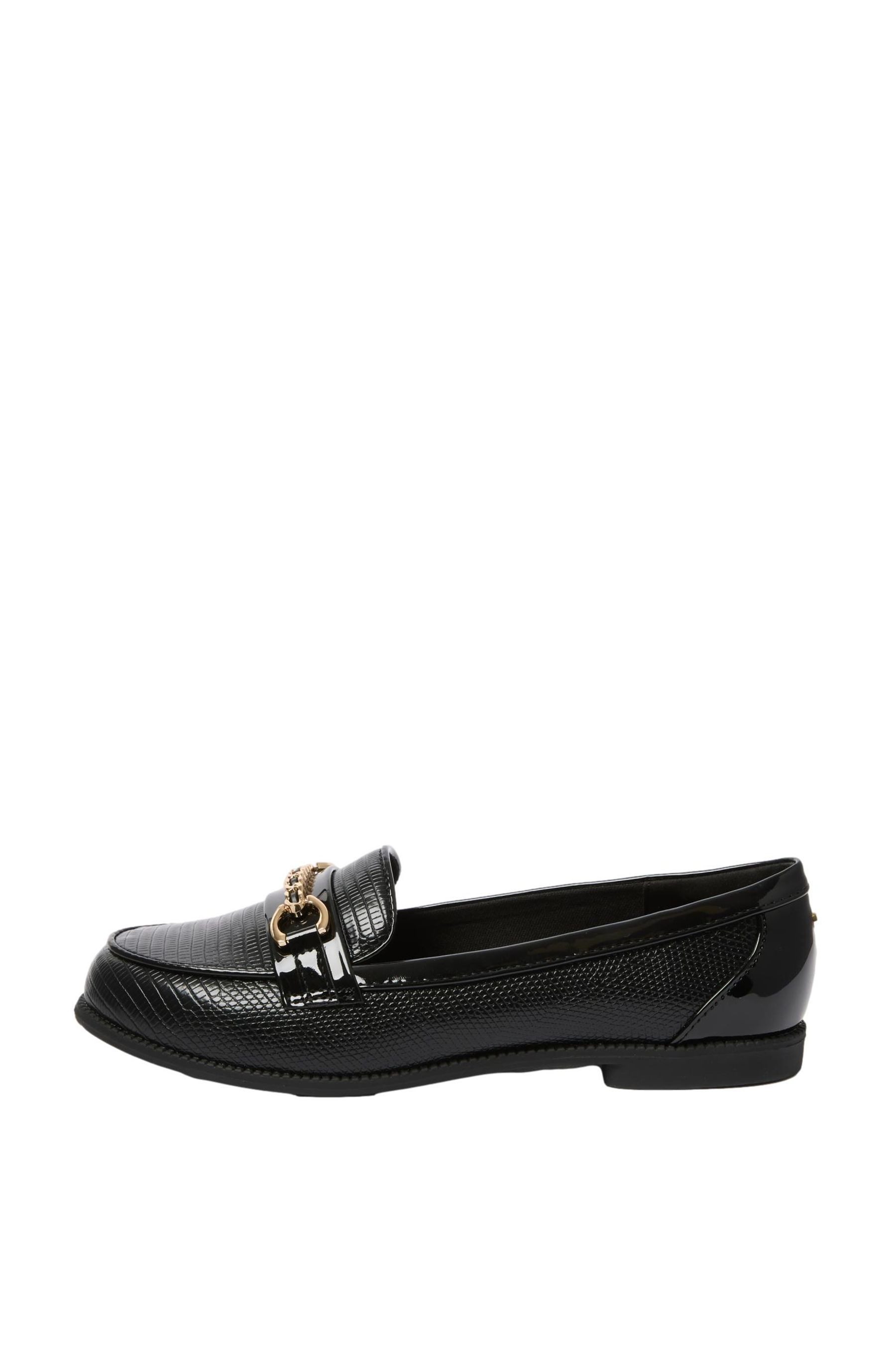 LIPSY Lipsy Loafer in Kroko-Lackoptik mit Kettendetail Loafer (1-tlg) günstig online kaufen