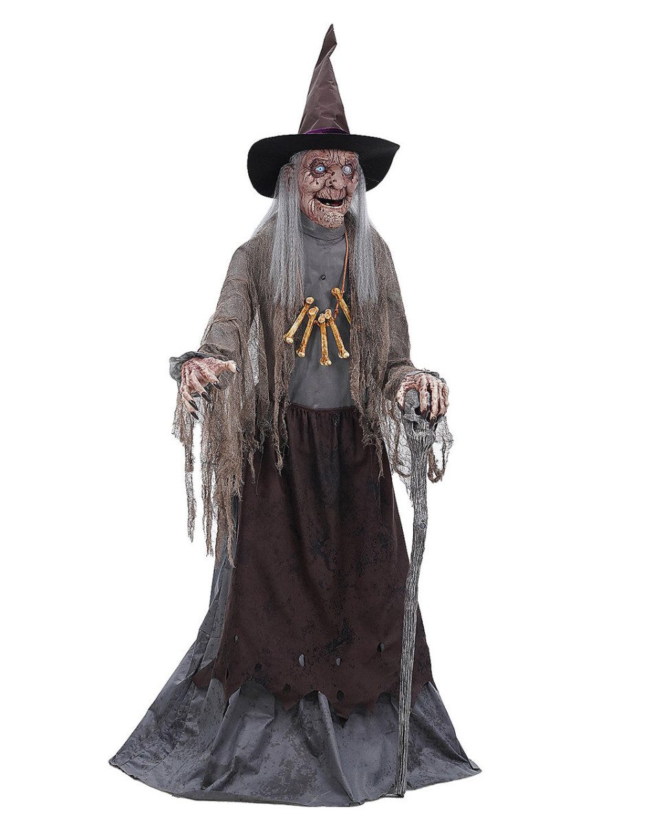 Dekoobjekt Schaurige Waldhexe Halloween Animatronic