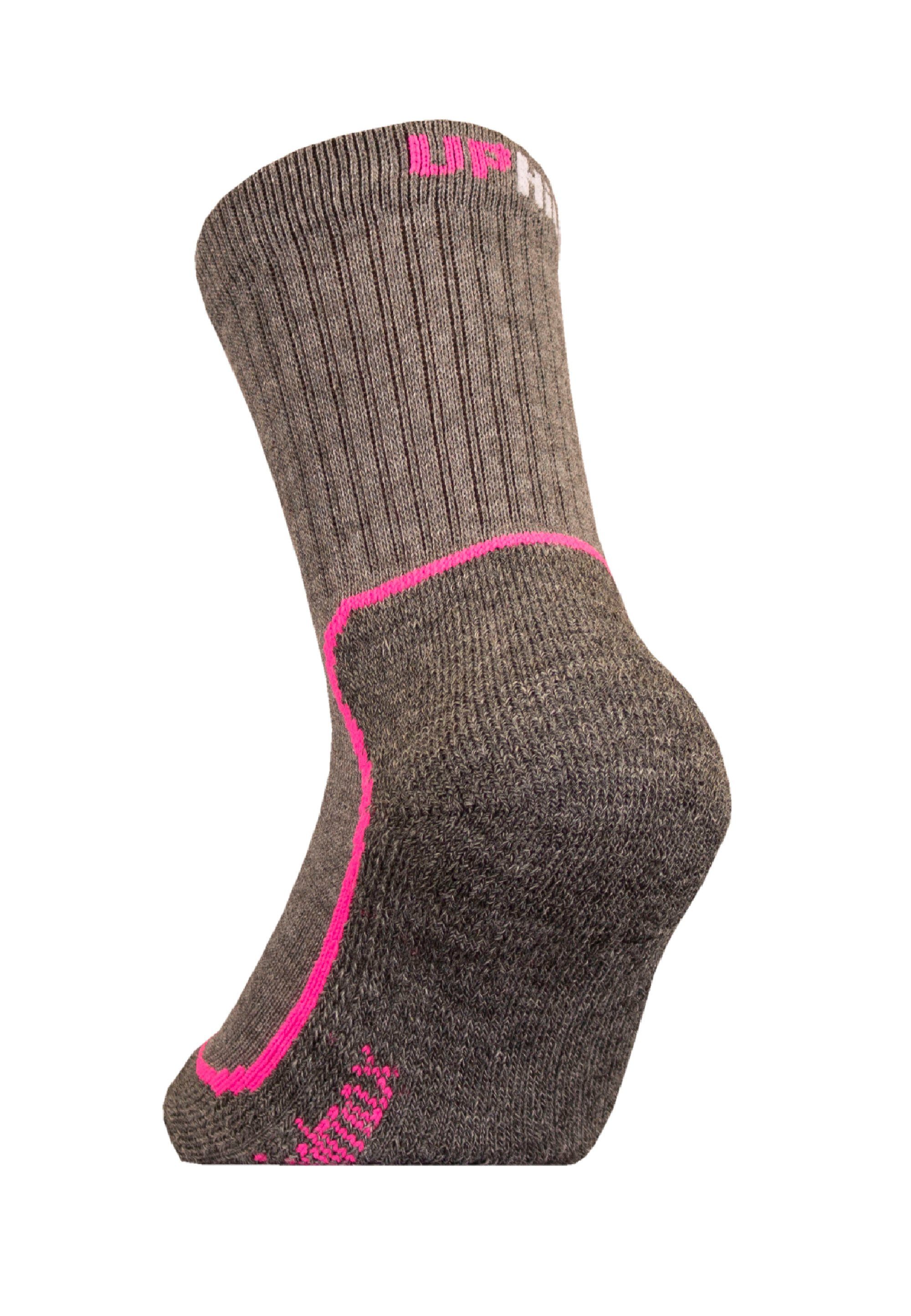 UphillSport Socken KEVO JR (1-Paar) grau mit mehrlagiger Coolmax Struktur und