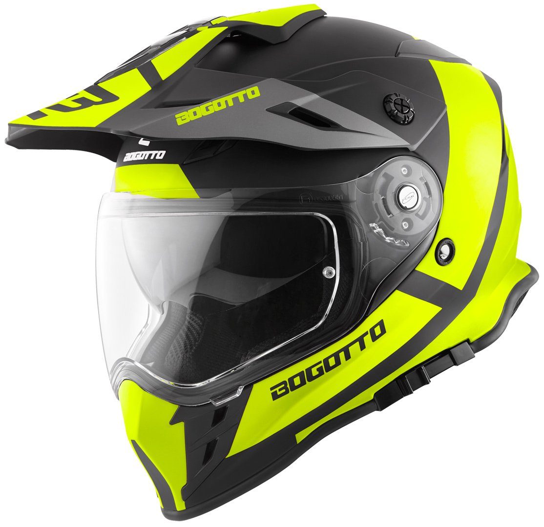 Bogotto Motocrosshelm V331 Pro Tour Endurohelm, Integriertes Sonnenvisier