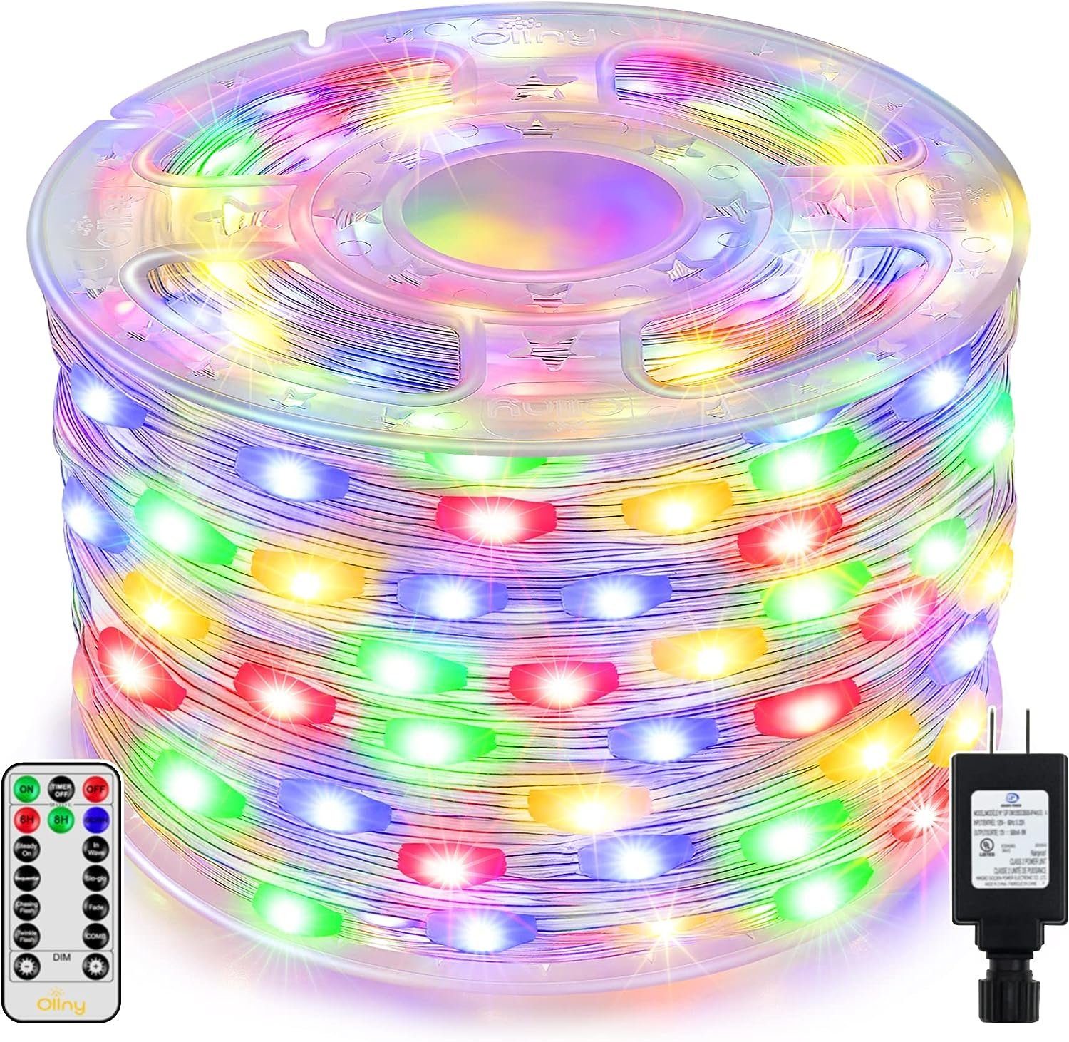 Diyarts LED-Lichterkette, 400-flammig, Hochwertige IP67 Festlichter: Wasserdicht, 8 Modi & Timer-Funktion