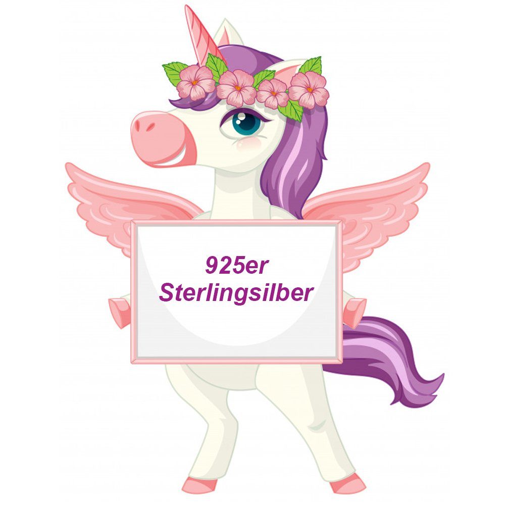 Silber Limana Sterling echt Einhorn, Kinder Ohrstecker-Set Schmetterling K200o+Schmetterl.1 Mädchen 925 Glitzer Ohrringe Pferde