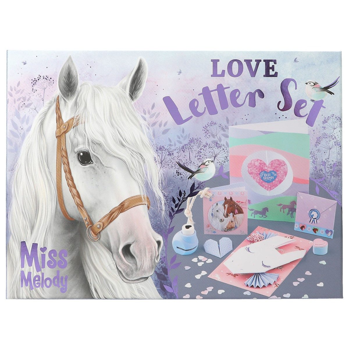 Miss Melody Briefpapier DEPESCHE Miss Melody Briefpapier Love Letter Set 19,5x26x3,5cm