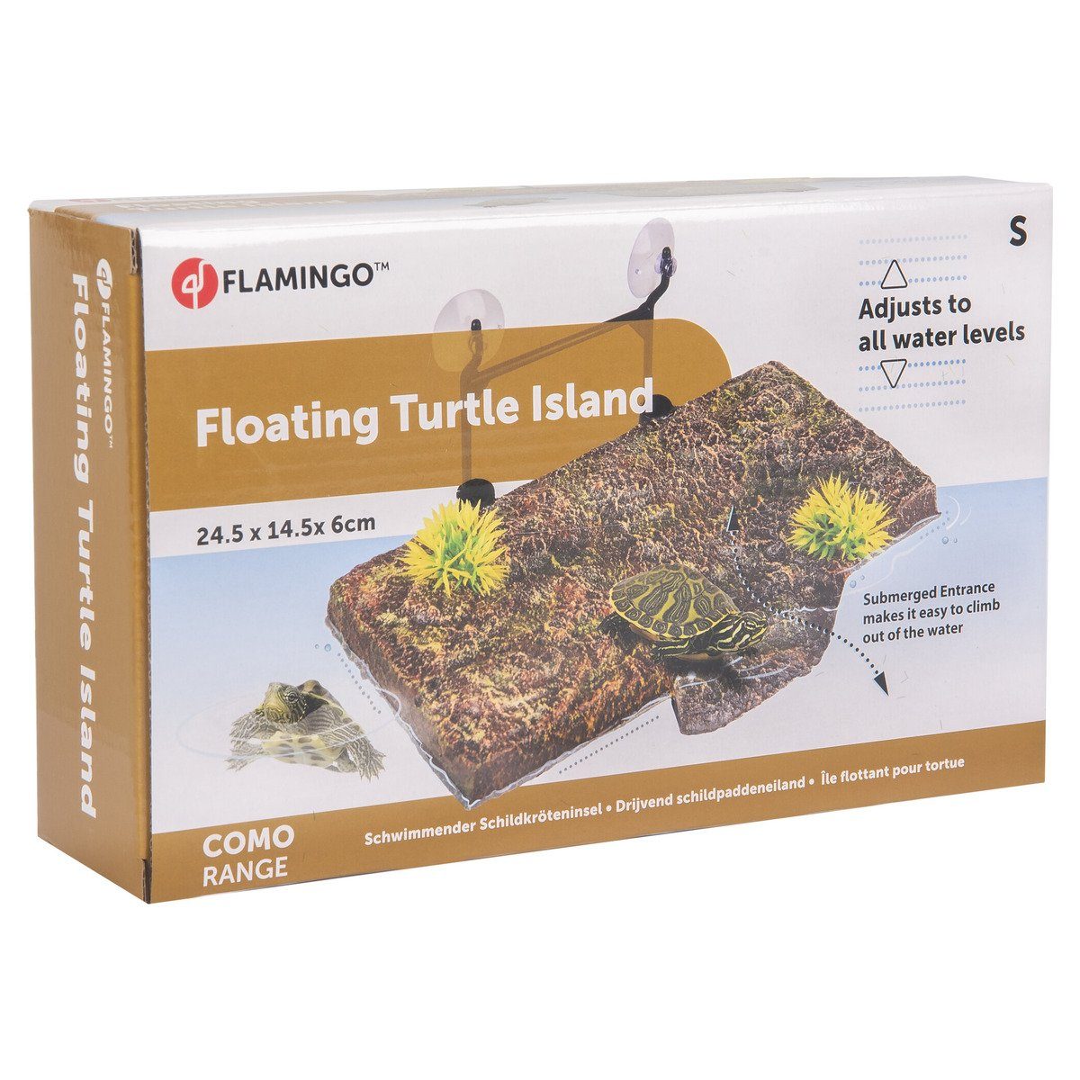 Flamingo Terrariendeko Como Schilkröteninsel Rechteck