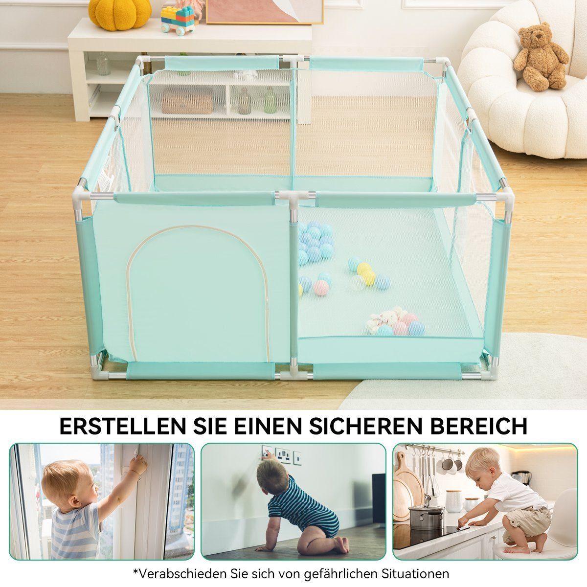 Comomy Laufgitter, Baby Krabbelgitter Schutzgitter Laufgitterzelt günstig online kaufen