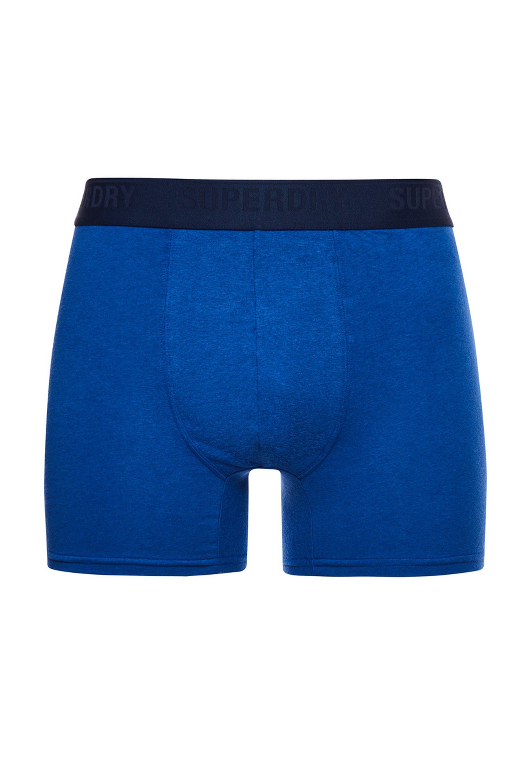 Superdry Boxershorts Unterhose Enganliegende Boxershorts Trunks 3er (3-St) blau