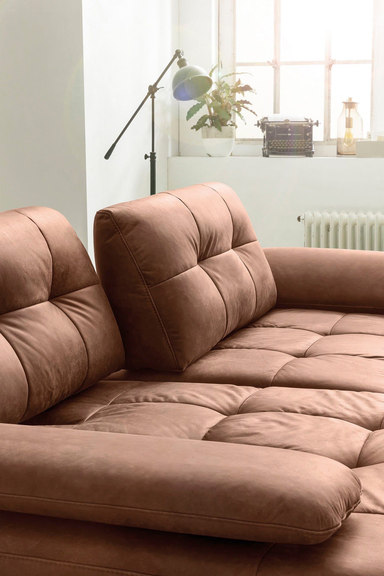 exxpo - Inklusive sofa fashion Armlehnenverstellung, Ecksofa, Sitztiefenverstellung, Metallfüße