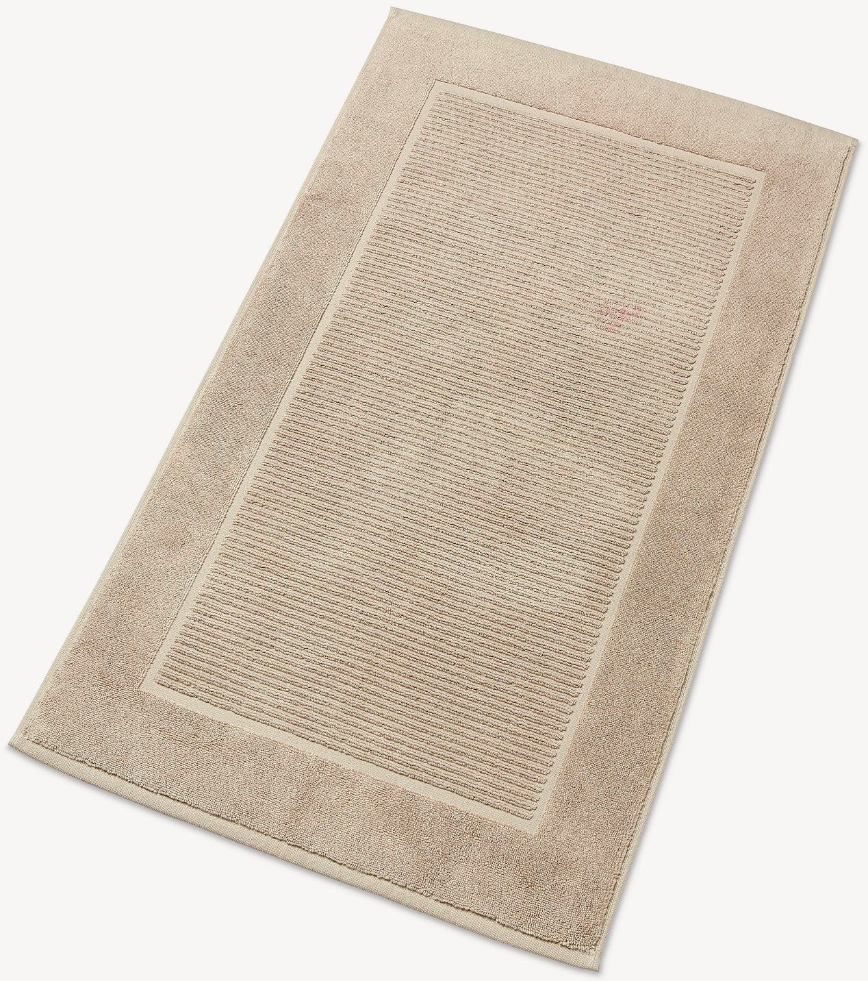 Christy Badematte Supreme, Höhe 7 mm, fußbodenheizungsgeeignet, Baumwolle, rechteckig, Badematte, Premium Badematte in Luxusqualität 1000g/m², 50 x 90, 2er Set