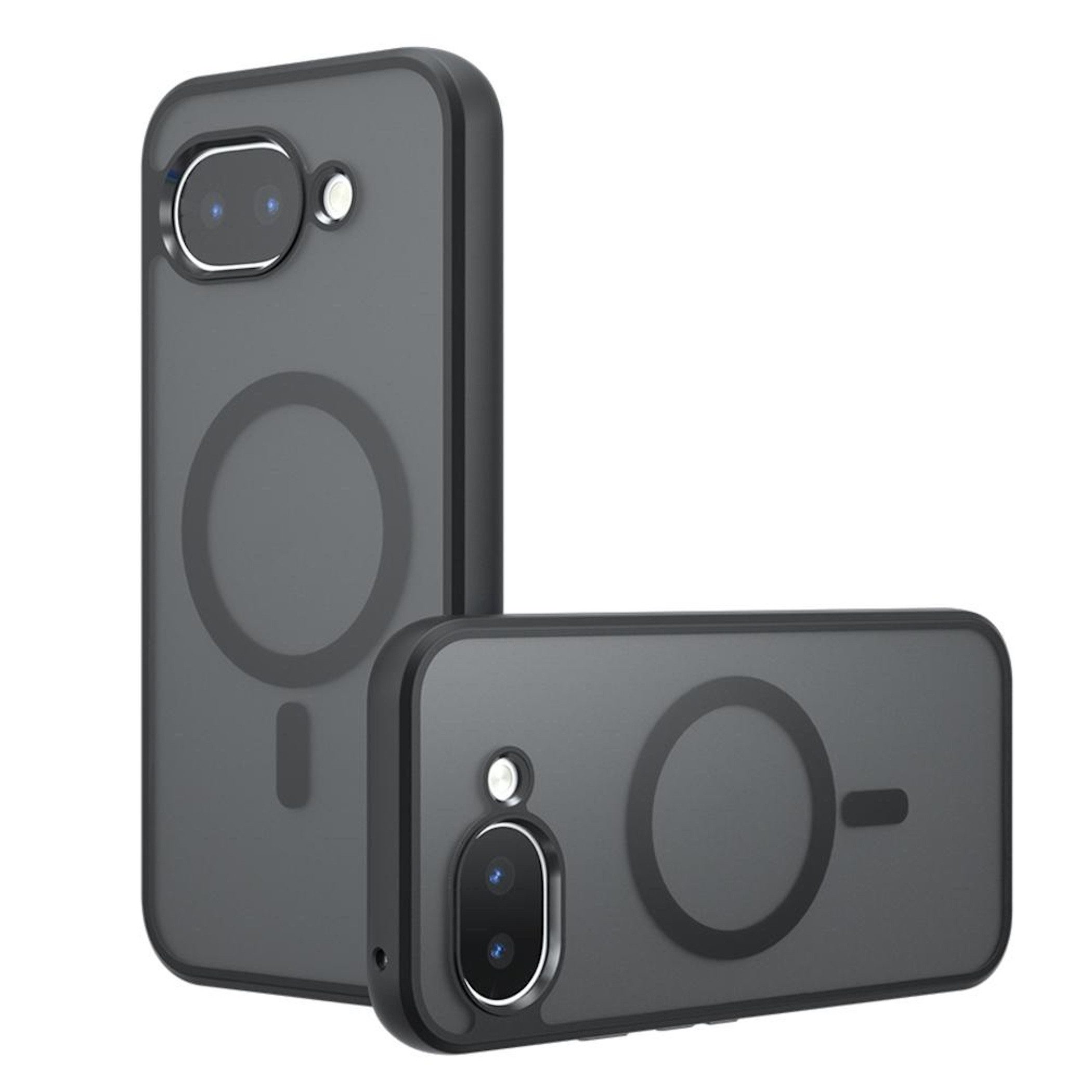Wigento Handyhülle MagSafe für Google Pixel 10a Schwarz Silikon Acryl TPU Kunststoff 6,3 Zoll, MagSafe, Kameraschutz