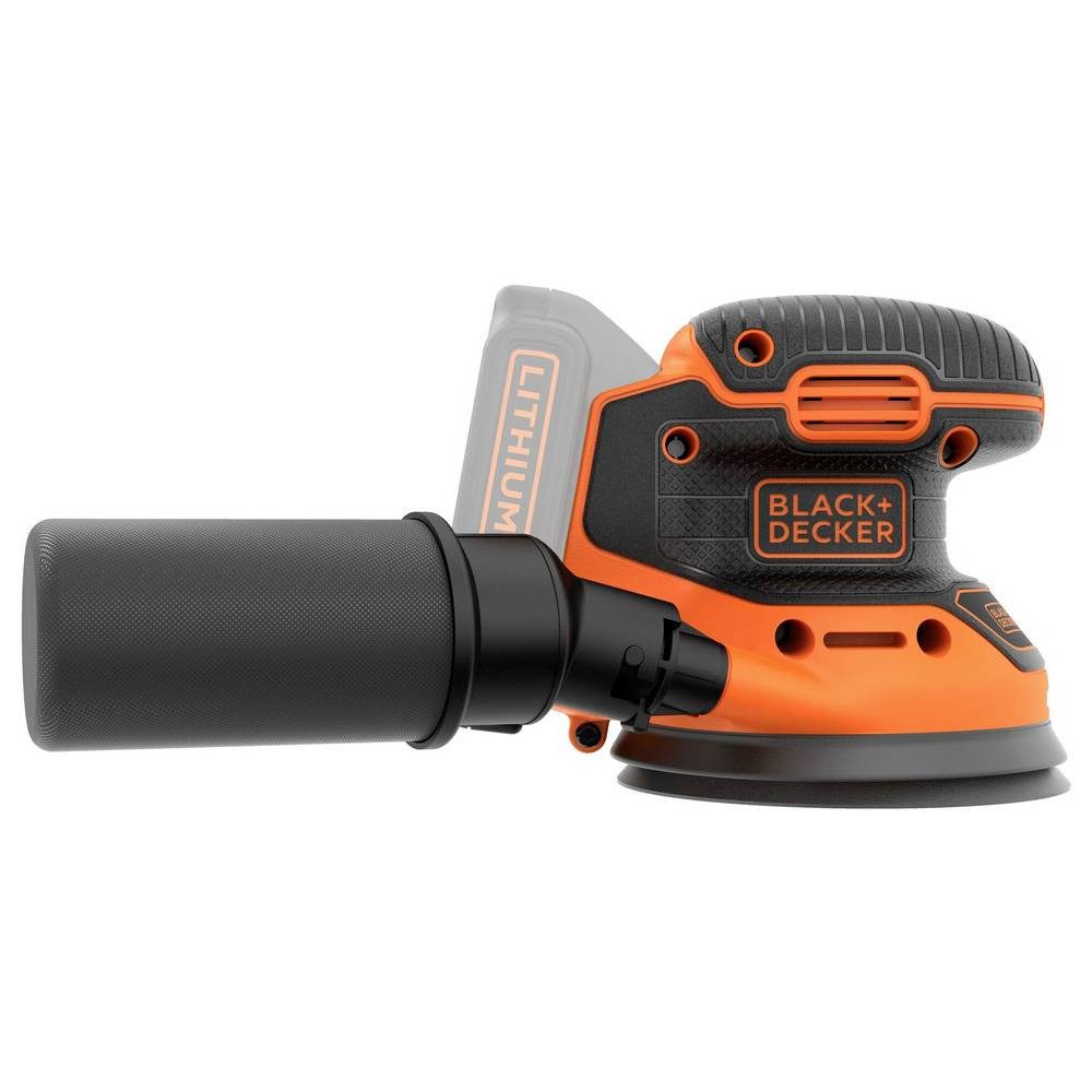 Black + Decker Exzenterschleifer Akku-Exzenterschleifer ohne Akku, ohne Ladegerät 18 V Ø 125 mm