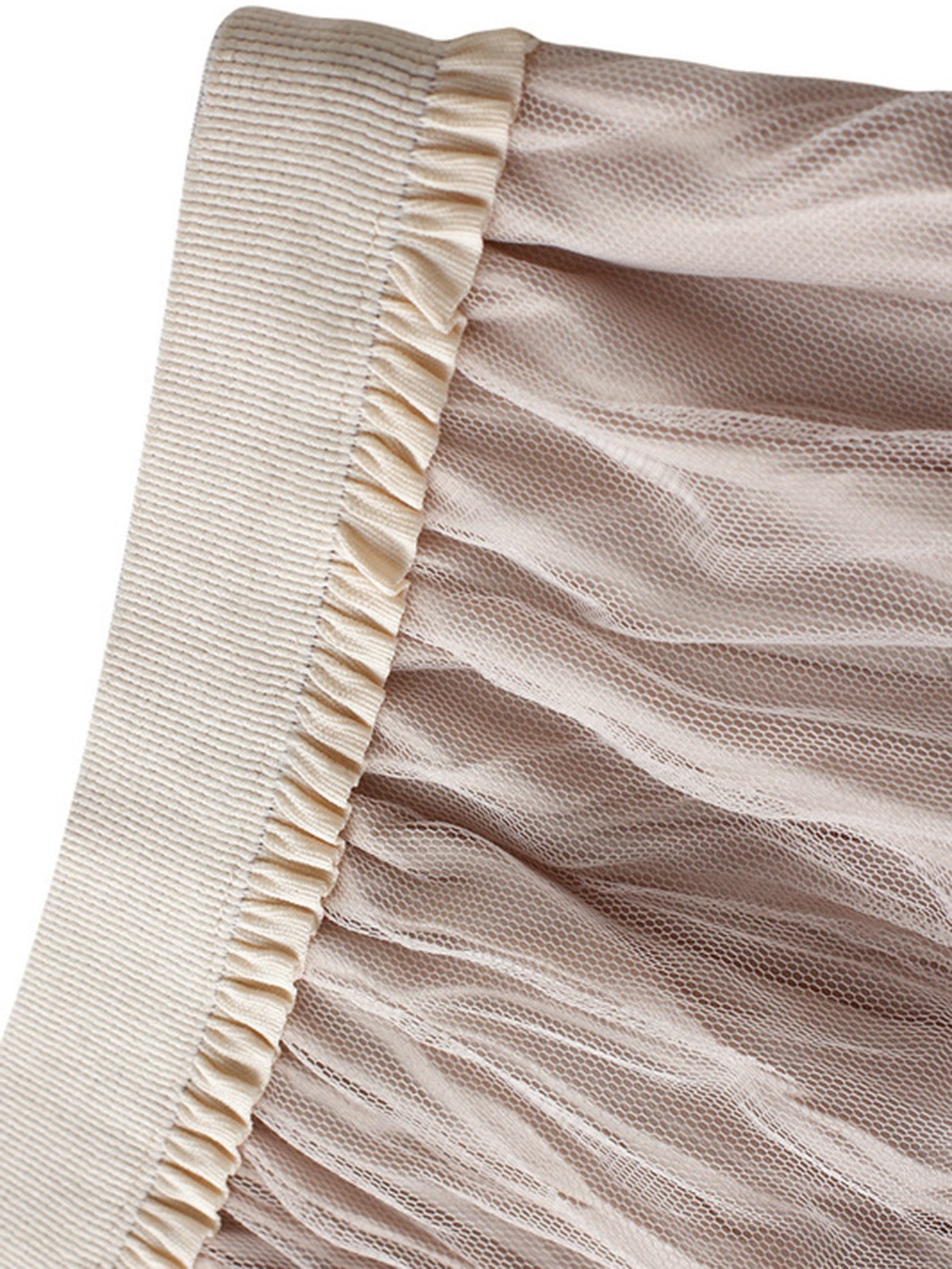 DEBAIJIA Meshrock Damen Falten hoher Taille rock Swing A-Linie Strand rock