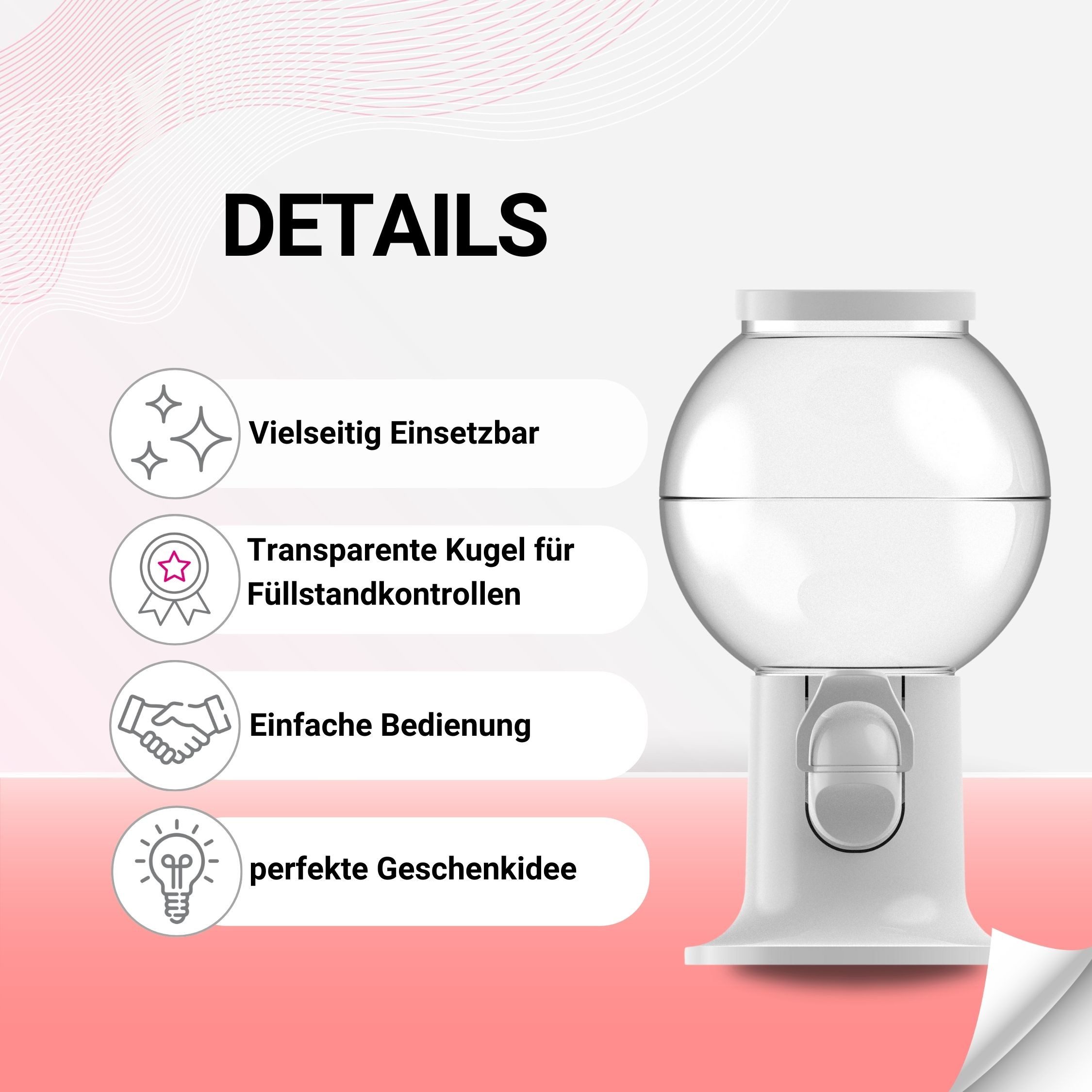 elasto Vorratsdose Bonbon Automat als Candy Bar Zubehör für Kinder & Erwachsene – Bild 2 von 5