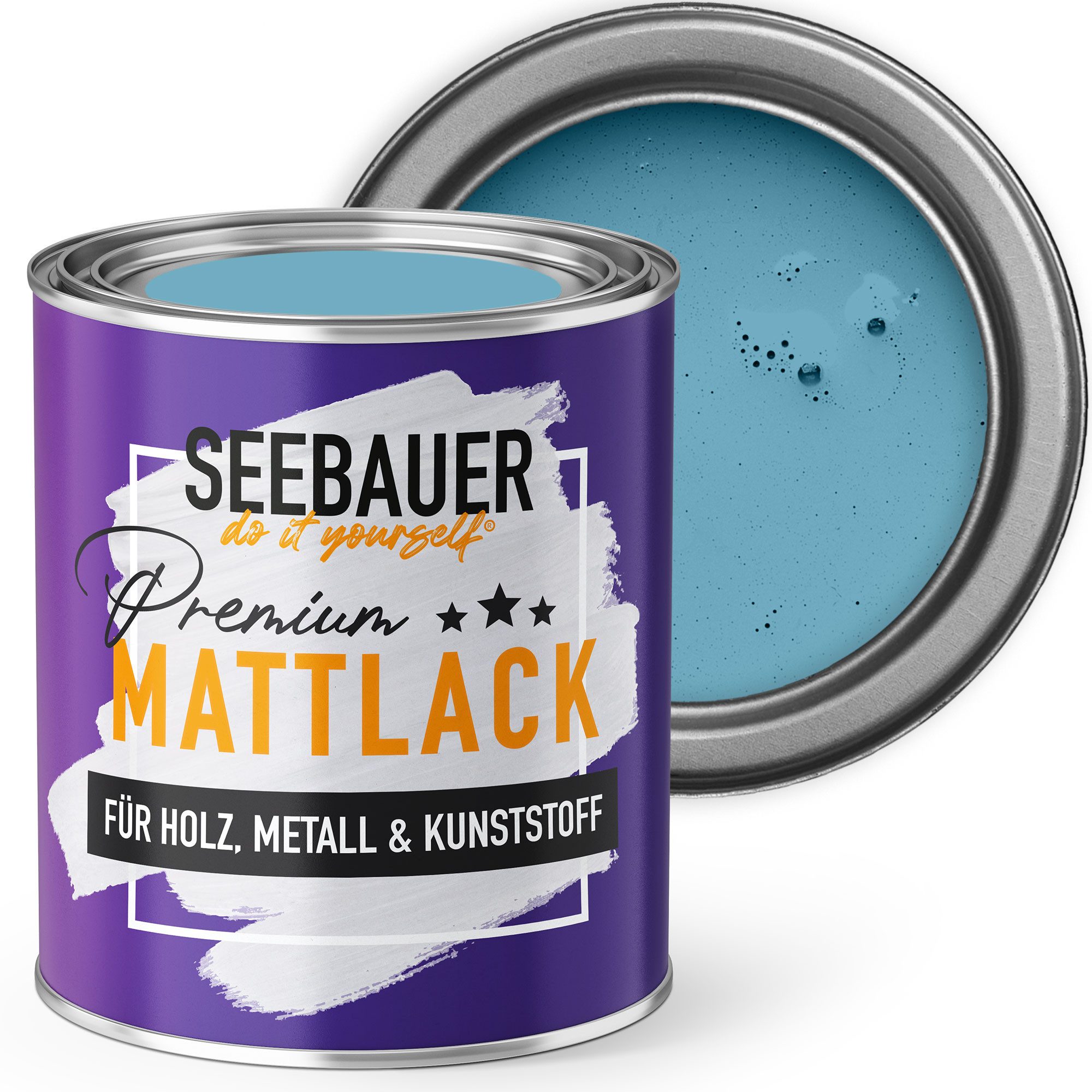 SEEBAUER diy Holzlack Mattlack, Hybrid-Lack für Holz, Metall, Kunststoff - Möbelfarbe ohne Schleifen