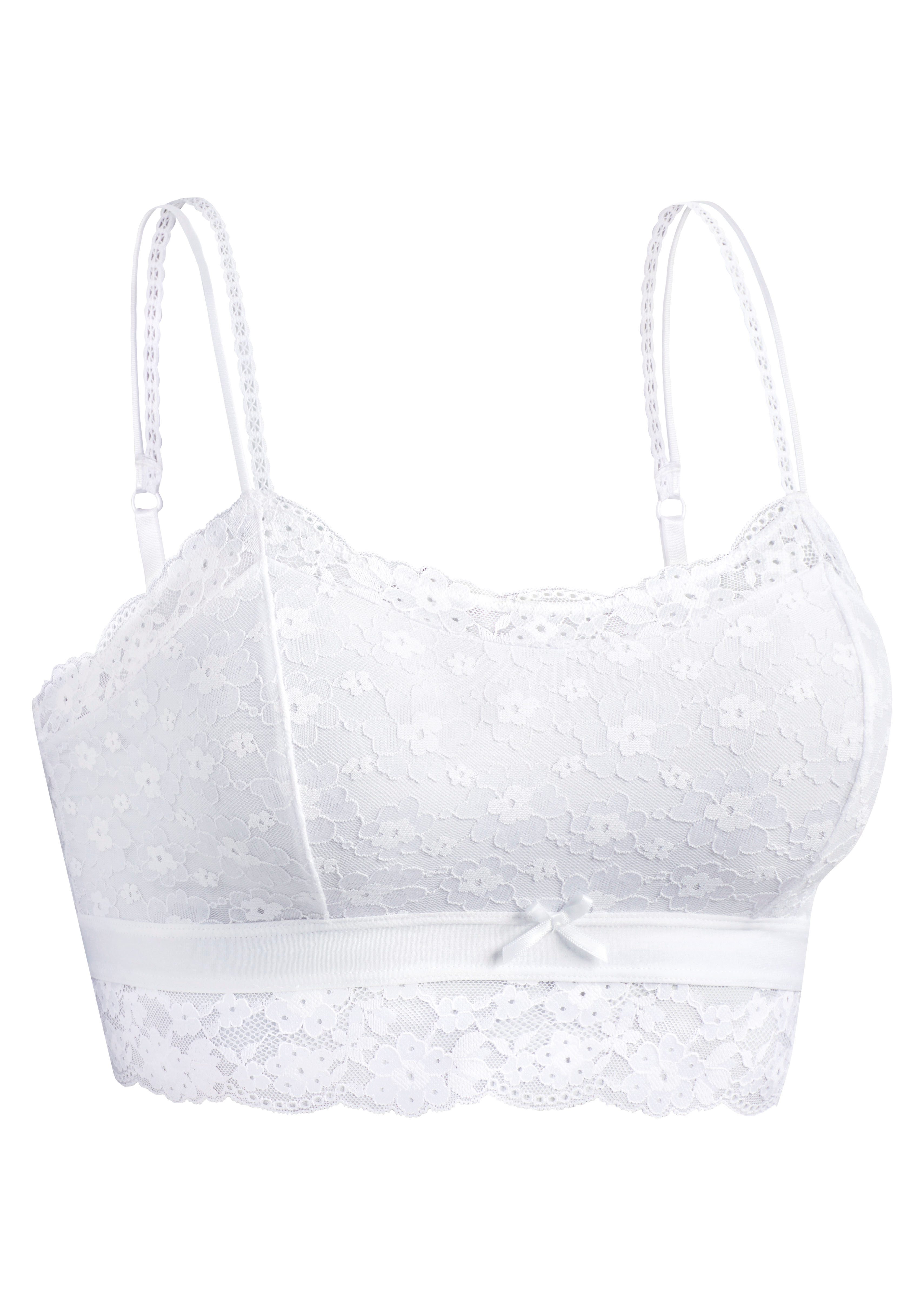 Vivance Bralette-BH Anisa aus blumiger Spitze in leichter Longform, sexy Dessous