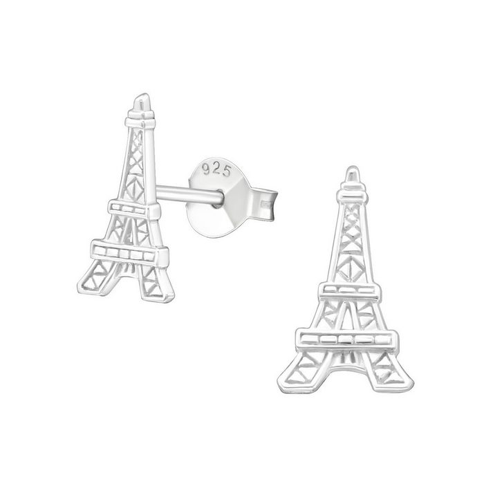 Monkimau Paar Ohrstecker Eiffelturm Ohrringe aus 925 Silber (Packung)
