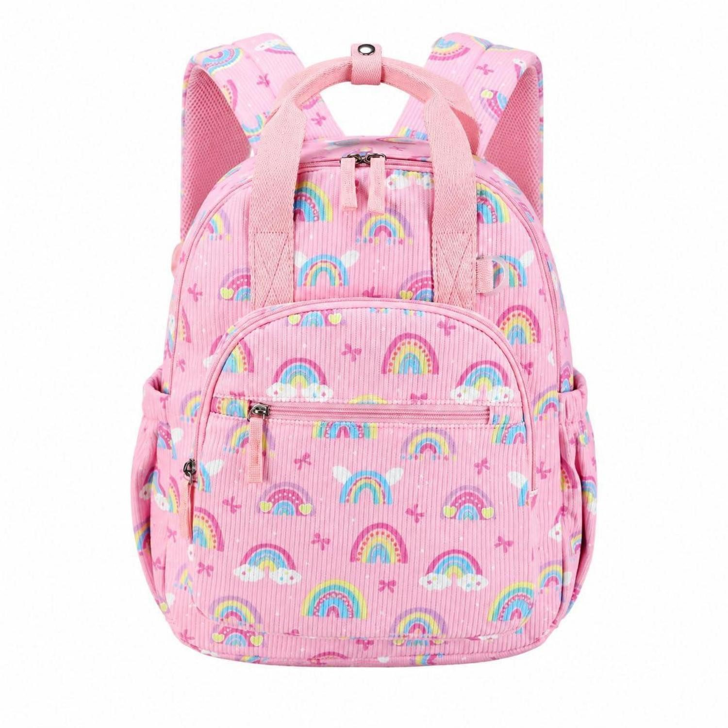LuxusKollektion Kinderrucksack Kinderrucksack Mädchen Regenbogenrosa 4-8 Jahre