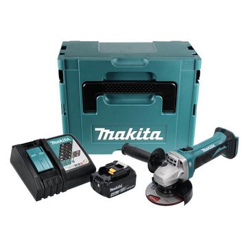 Makita Winkelschleifer DGA 452 RM1J Akku Winkelschleifer 18 V 115 mm + 1x Akku 4,0 Ah + Lade