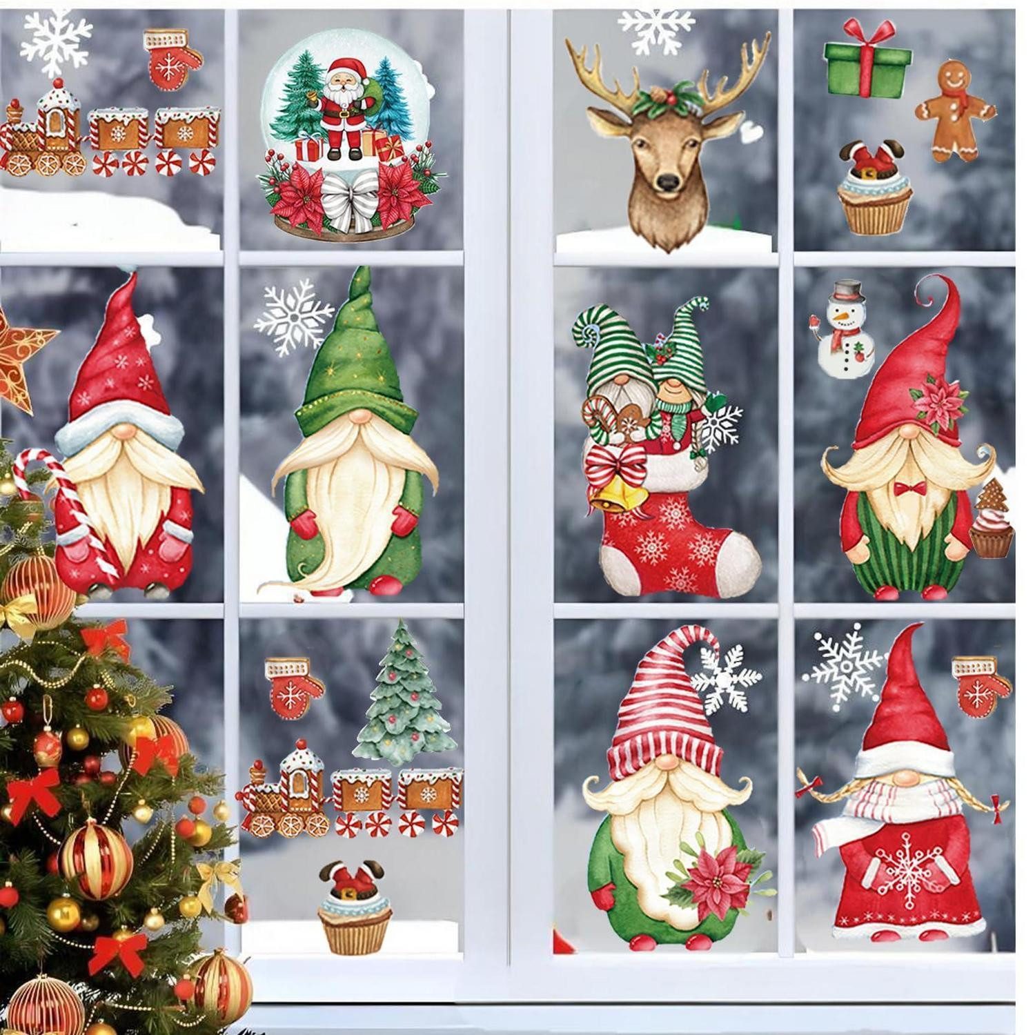 LuxusKollektion Fensterbild Fensterbilder Weihnachten 9 Blätter Selbstklebend