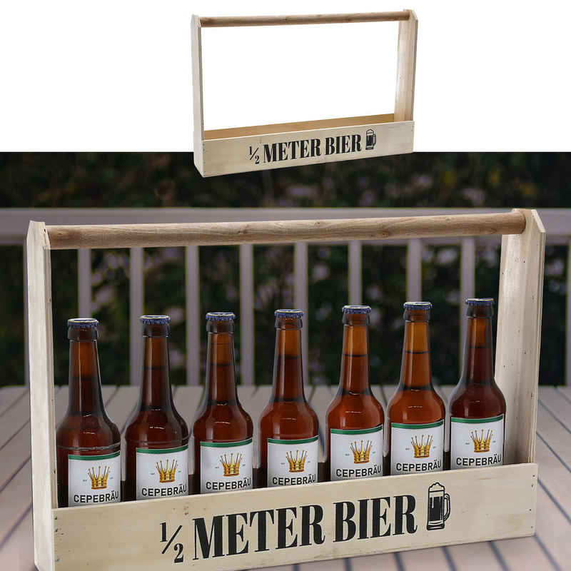 CEPEWA Тримачі для пляшок Bierflaschenträger 1/2 Meter Bier Sperrholz 49,5x32,5x8cm Bierträger