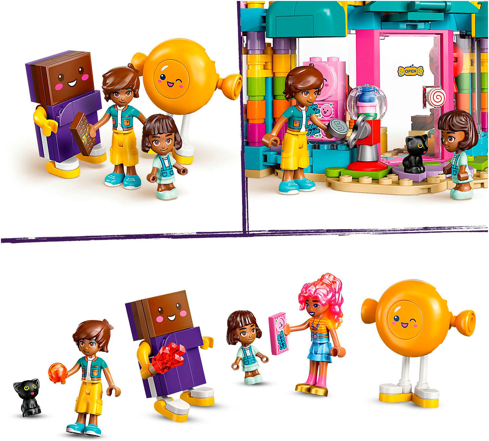 LEGO® Heartlake City Süßwarenladen (42649), LEGO Friends Konstruktionsspielsteine, (376 St), Made in Europe – Bild 5 von 5