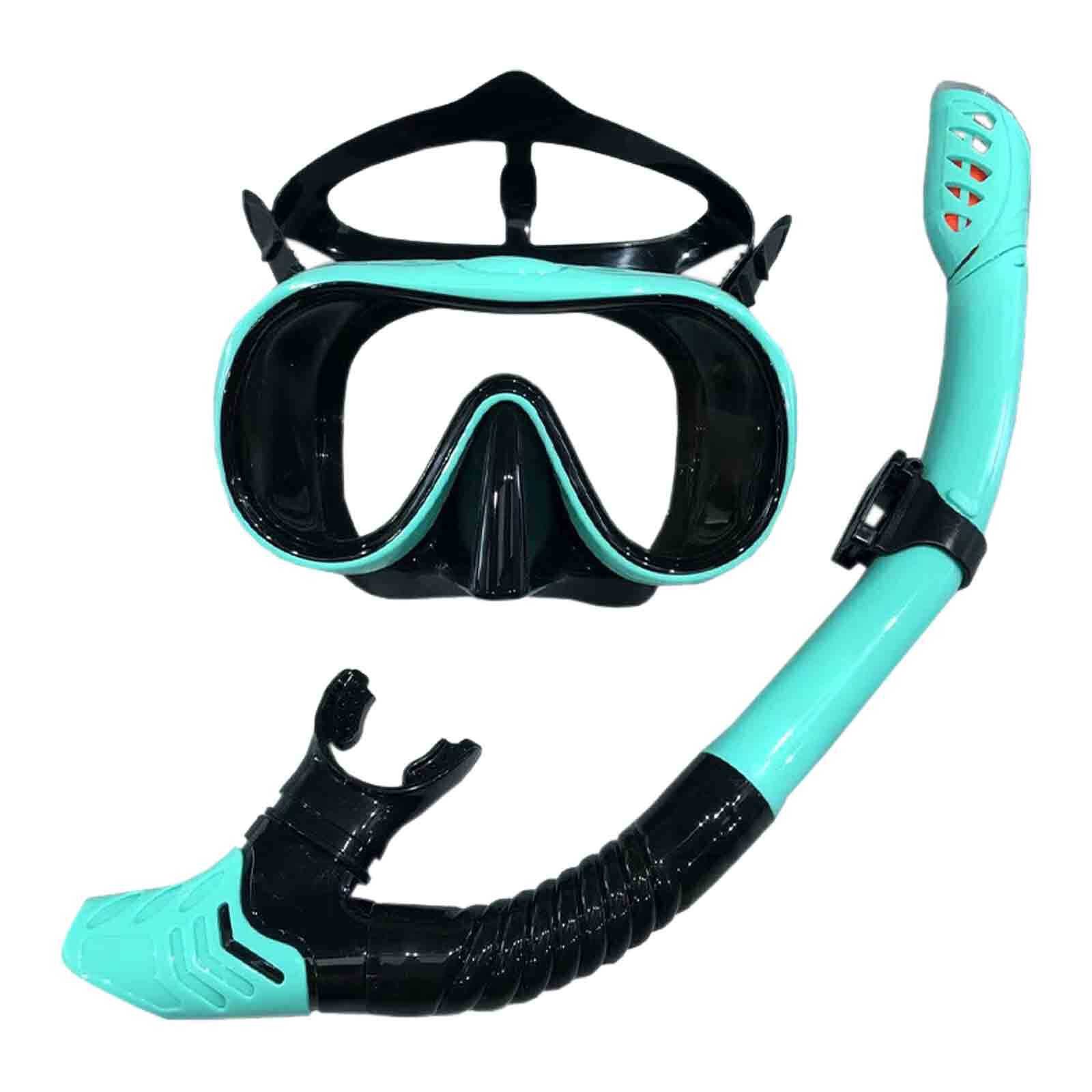 HAUSS SPOLE Schnorchel Schnorchelset Schnorchelmaske Taucherbrille Erwachsene (1 St., Anti-Leck Anti-Fog Tauchmaske Dry Schnorchel aus Gehärtetem Glas), Trocken Schnorchel Schwimmen und Tauchen