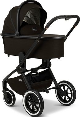 Moon Kombi-Kinderwagen Resea+, black/black matt, mit Luftreifen