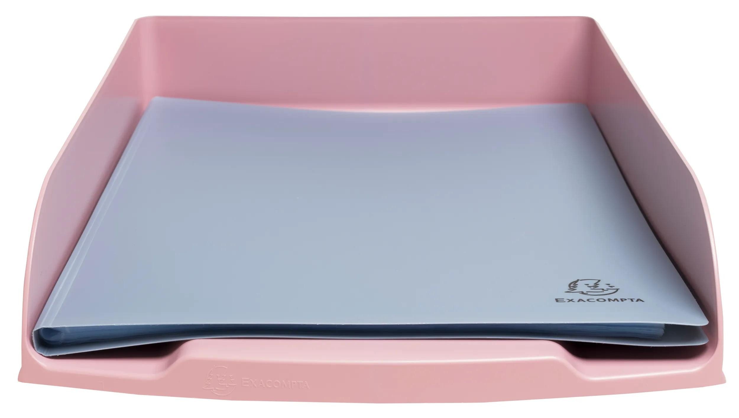 EXACOMPTA Aufbewahrungsbox 6x Briefablage Querformat Combo Styli, AutentiK - Bonbonrosa - 11171D, Briefablagen