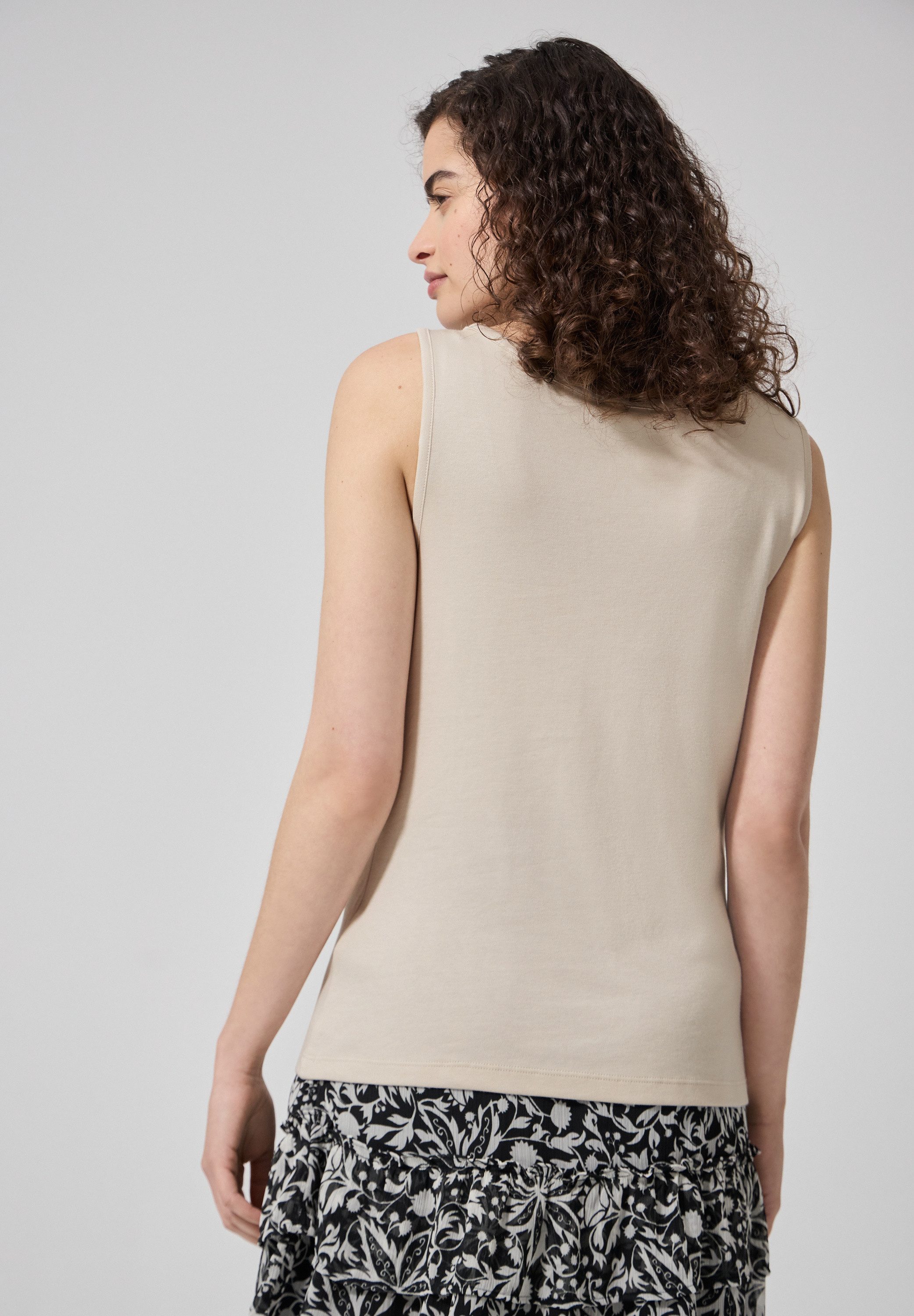 STREET ONE STUDIO 2-in-1-Tanktop aus softem Materialmix